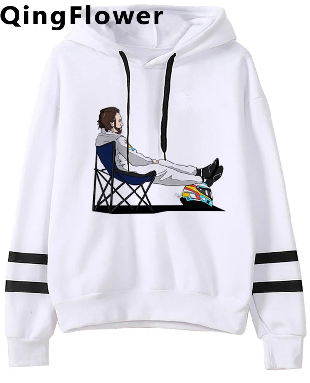 

fernando alonso hoodies male vintage Korea harajuku printed male sweatshirts Ulzzang