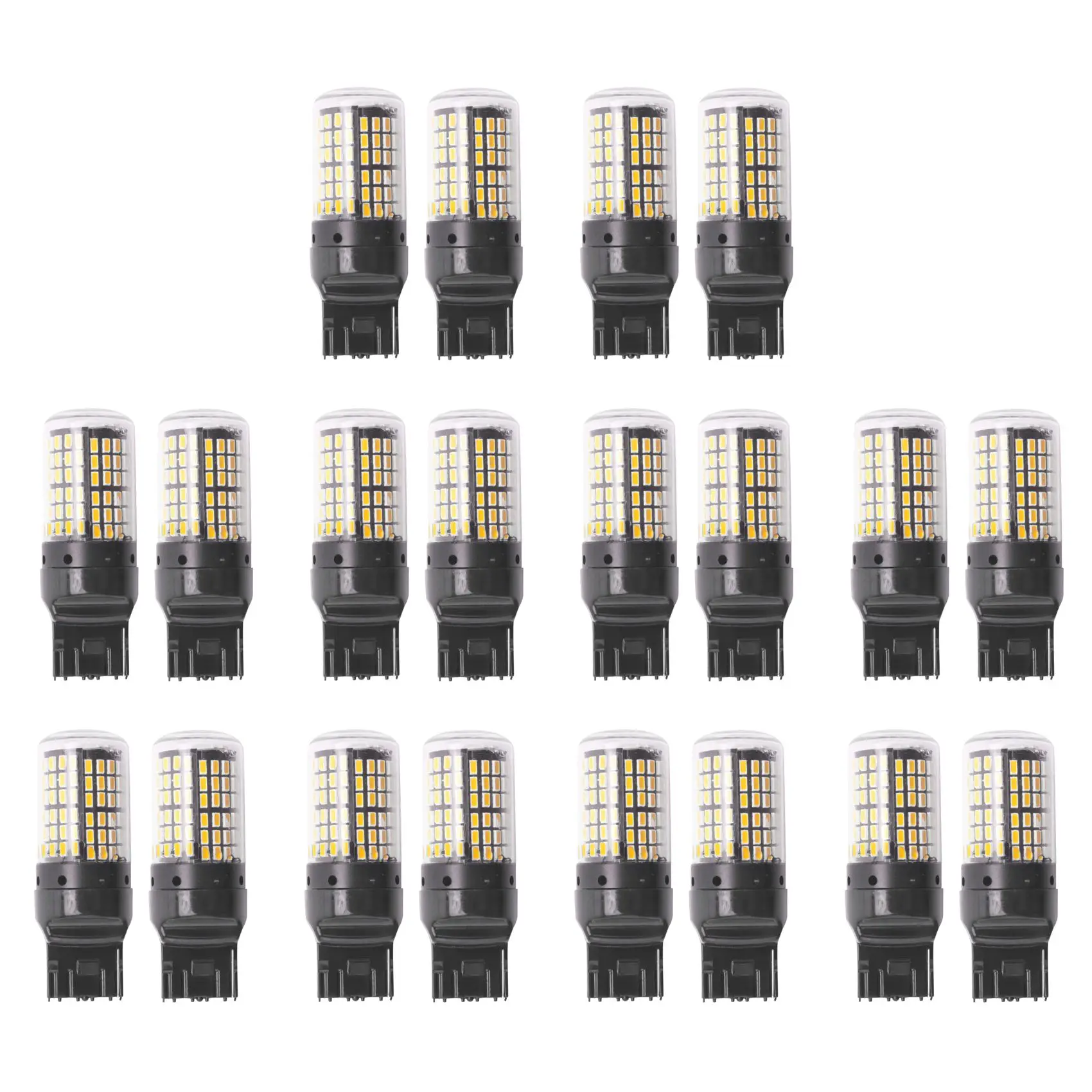 

16Pcs Super Bright Canbus T20 7440 W21W Wy21W 144-Smd Reverse Light Turn Signal Light(Yellow Light)