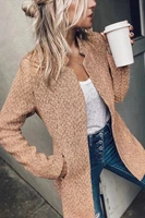 womens autumn fashion elegant o neck plaid stripe slim long windbreaker new blends coats winter 2021 pockets outerwear female