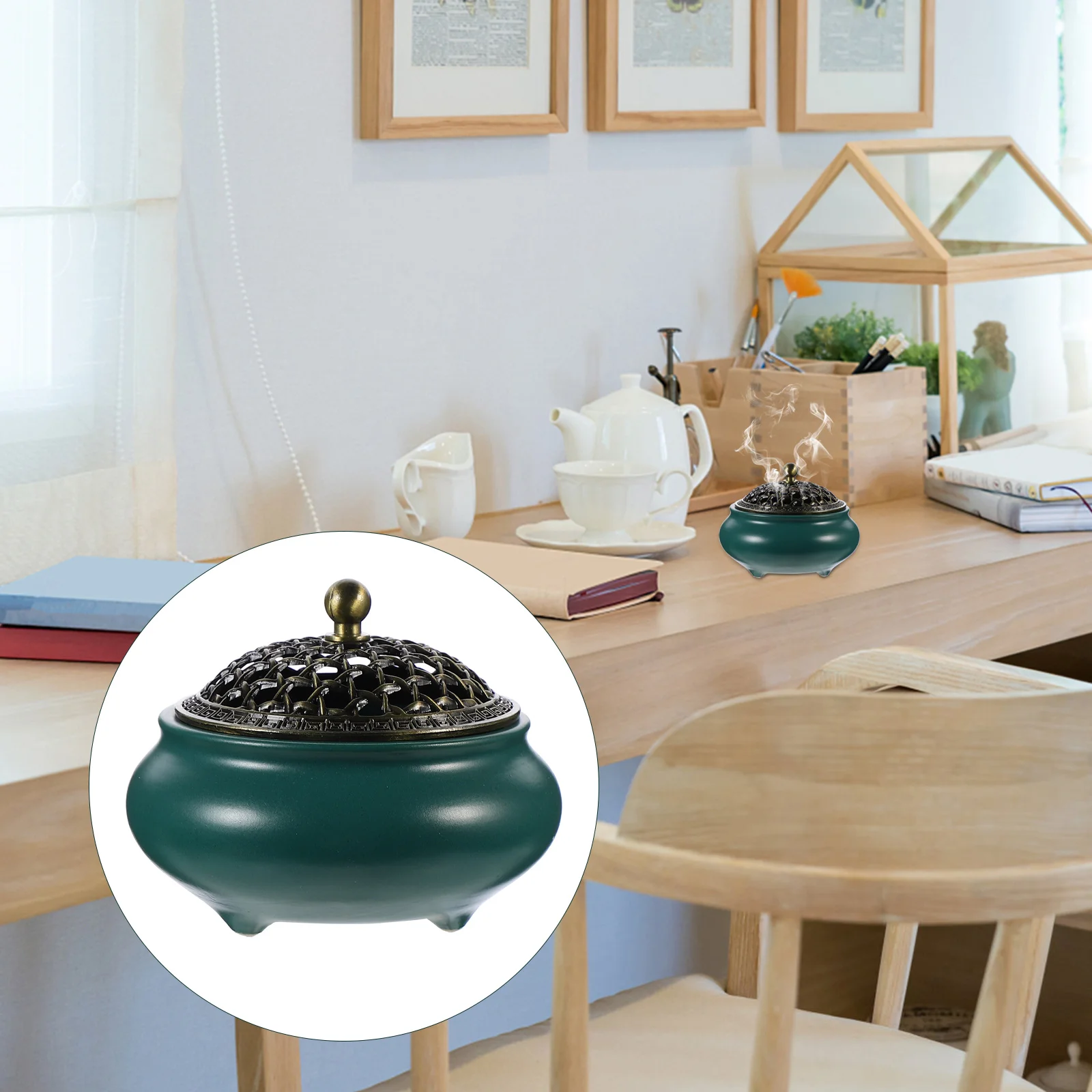 

1pc Incense Burner Incense Holder Incense Censer Incense Stove Desktop Ornament