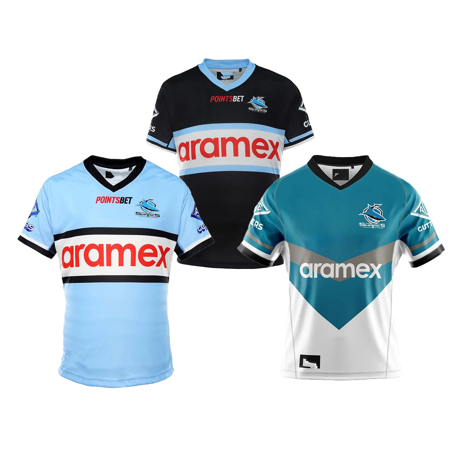 2021/22 Cronulla-Sutherland Shark Мужская копия дома/вдали/наследия Джерси регби футболка