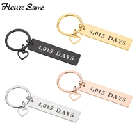 couple keychain valentines day present custom date engraved keyring for men women husband wife gifts keychains personalized