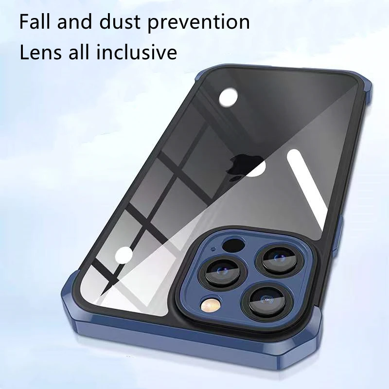 

Suitable for iPhone 13 Pro Max luxury transfer transparent dust-proof back cover suitable for iphone 13 TPU + PC fall proof case