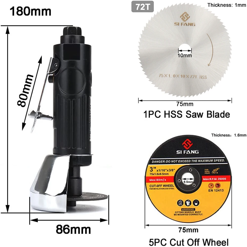 пневмоинструмент Мини 3-дюймовый пневматический инструмент режущий станок набор