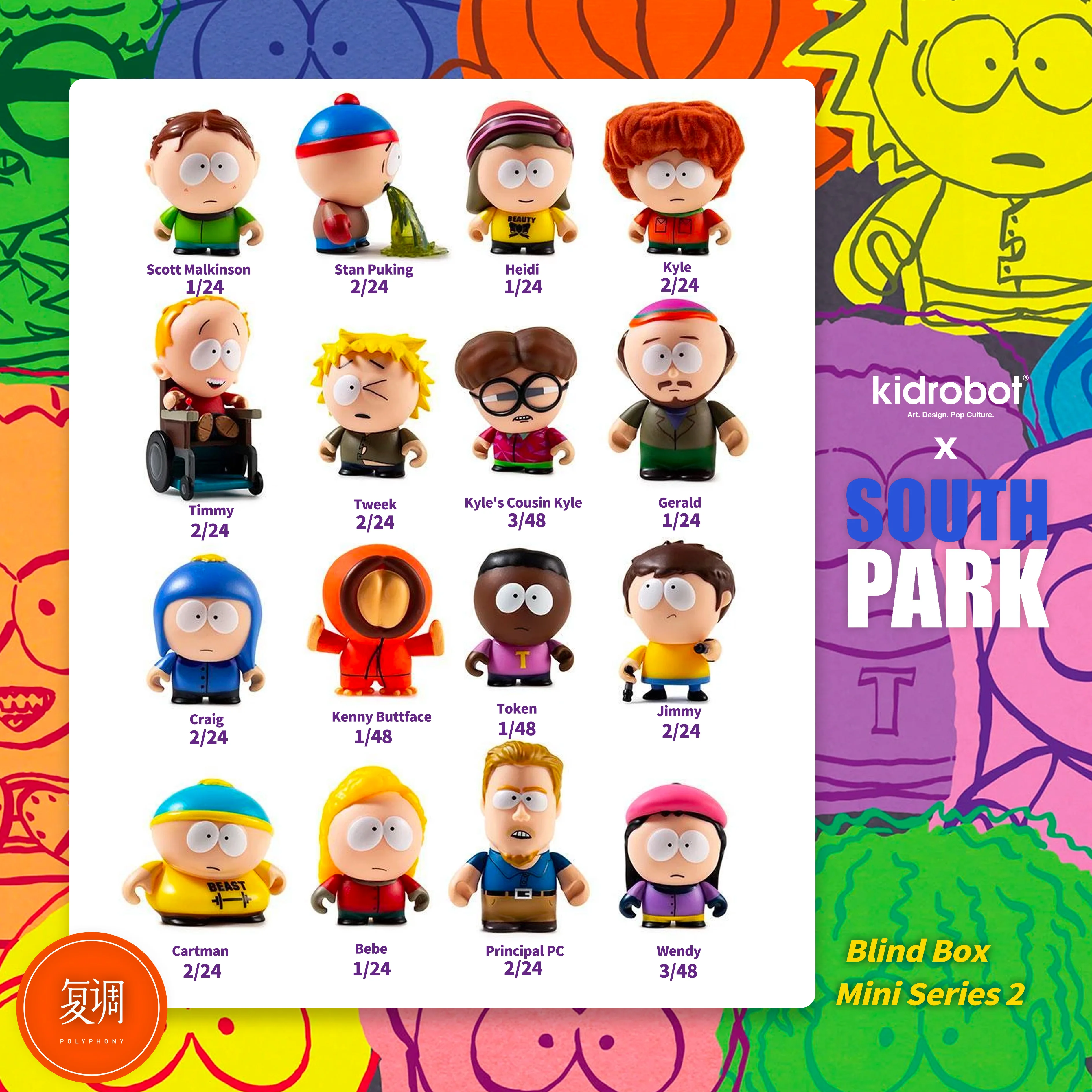 

Southparss Mini Series 02 Scott Malkinson Heidi Kyle Timmy Tweek Tokin Craig Gerald Wendy Action Figure Ornaments Toy