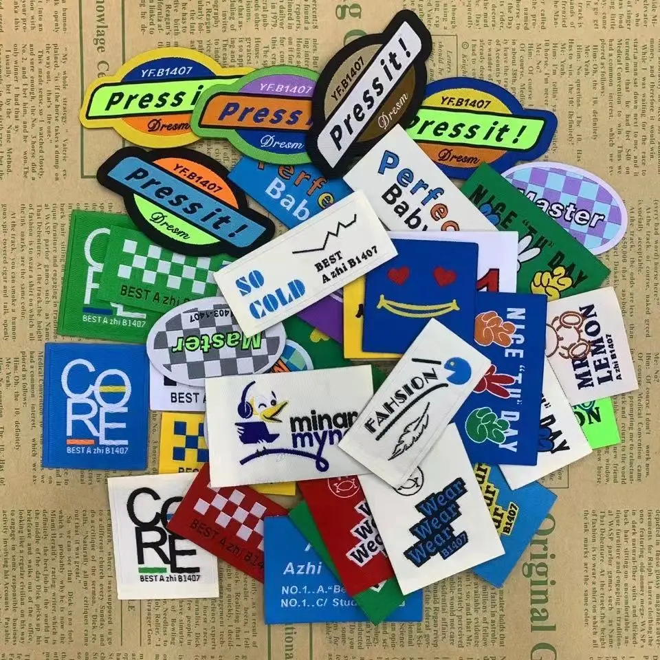 

Mix 38Pcs/pack Clothing Labers Handmade DIY Cotton Weaving Embroidery Patch Cloth Paste Decoration Sewing Accessories