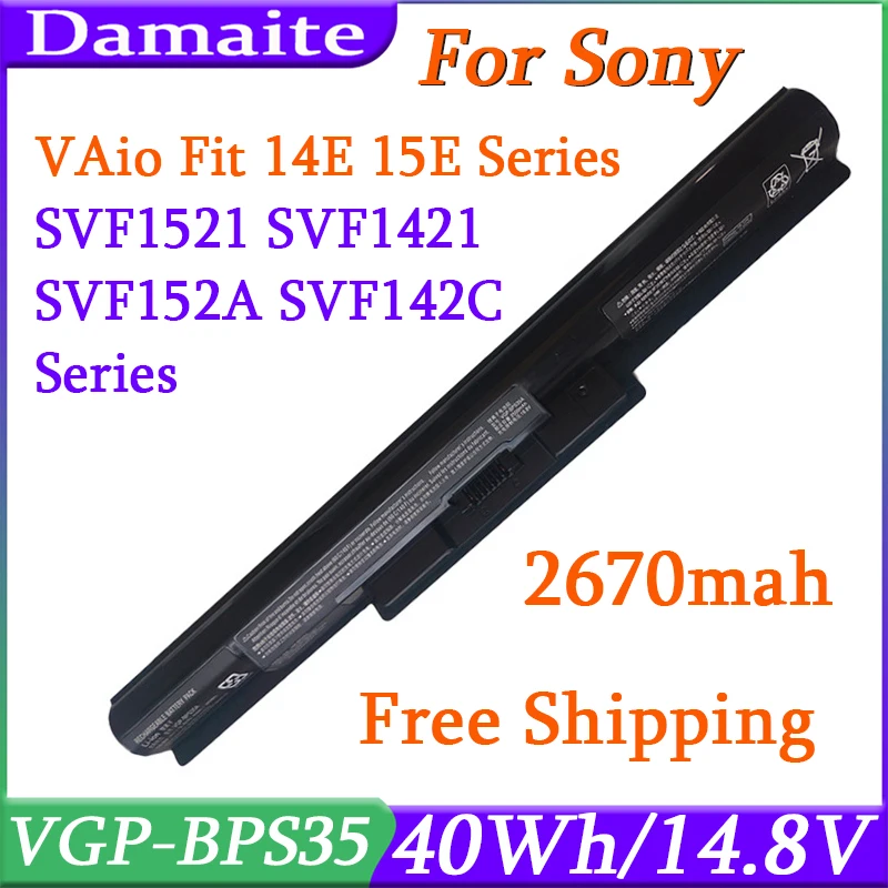 VGP-BPS35A Аккумулятор для ноутбука SONY VAIO Fit 14E 15E SVF1521A2E SVF15217SC SVF14215SC SVF15218SC BPS35 BPS35A 14 8 В