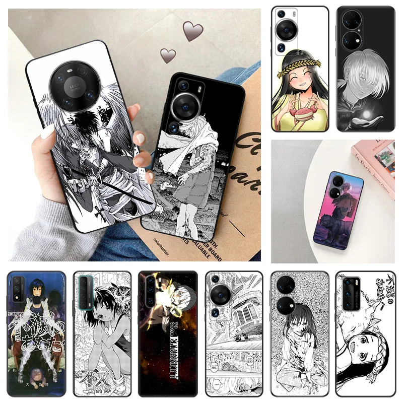 Силиконовые черные чехлы для телефонов Huawei P Smart Z P60 P30 P40 P50 Pro P20 Lite Pixel 7 6 5 4 7a 6a 5a чехол с аниме на твою вечность