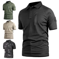 summer 2022 mens short long sleeve shirt cargo breast pocket tactical military outdoor quick dry t shirt army combat polo shirts