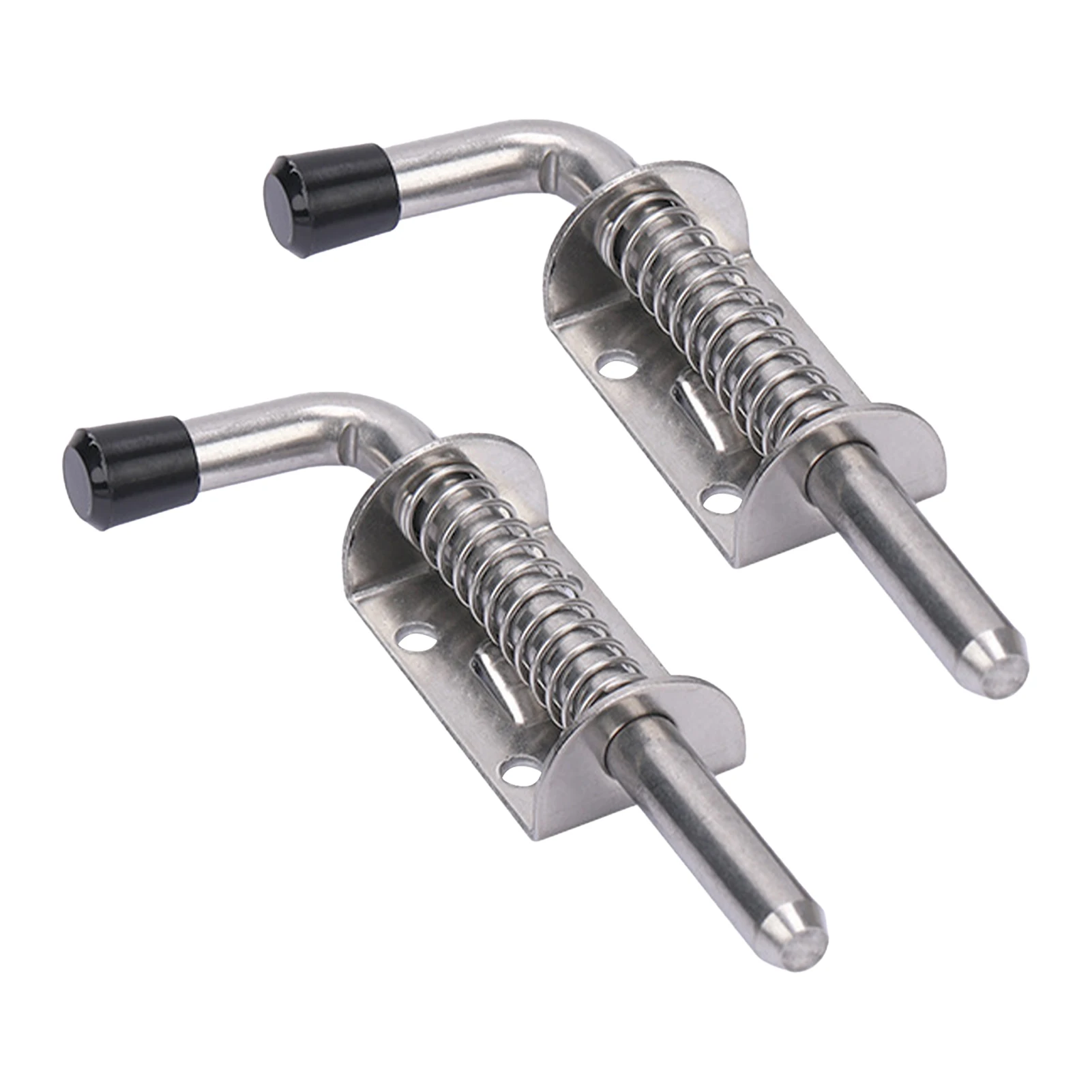 

2pcs Solid Sliding Stainless Steel Heavy Duty Barrel Bolt Chests Hardware Interior Latch Pin Thickened Outdoor Spring Loaded