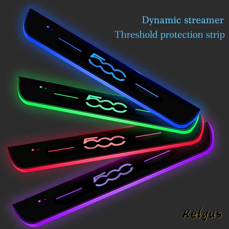

LED Welcome Pedal Car Scuff Plate Pedal Door Sill Pathway Light For Fiat 500 Type Grande Punto Ducato Bravo Palio Panda Doblo