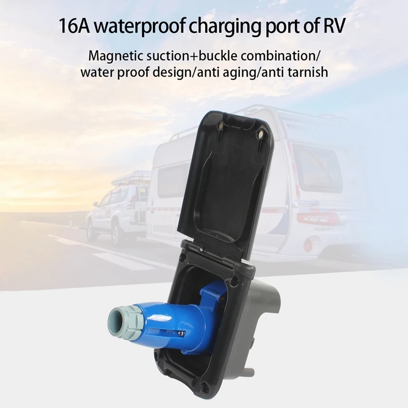 

RV 16A Charging Socket Plug Waterproof Charging Socket External Power Car Accessories
