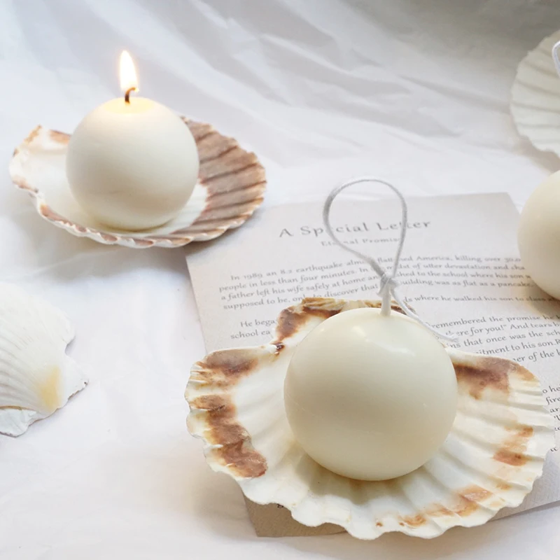 

Nordic Home Decoration Banquet Candle Gift Ins Candle Shell Photo Props Natural Shell Decoration Photography Props Background