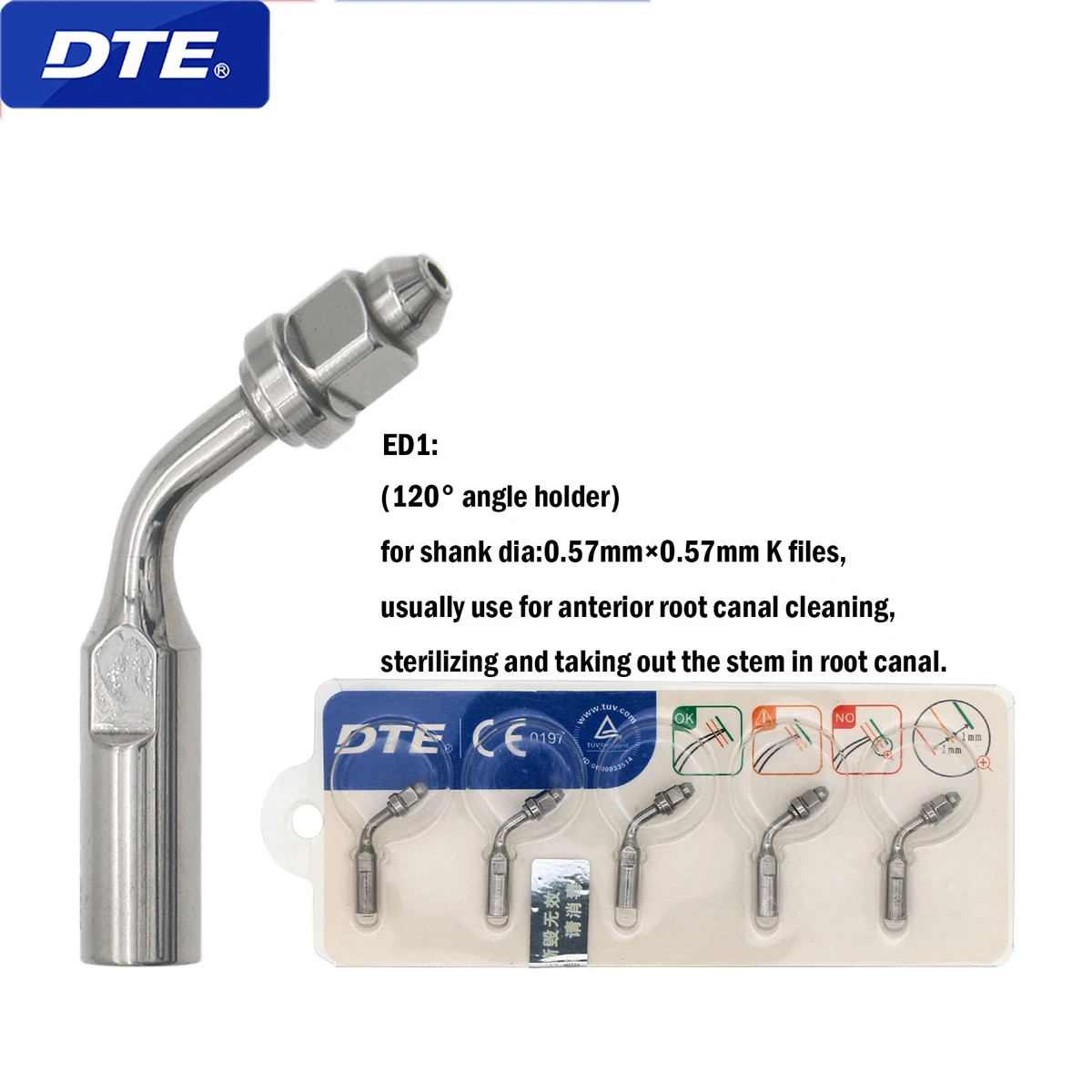 

DTE material dentistry Dental Ultrasonic Piezo Scaler handpiece Tips for EMS ED1