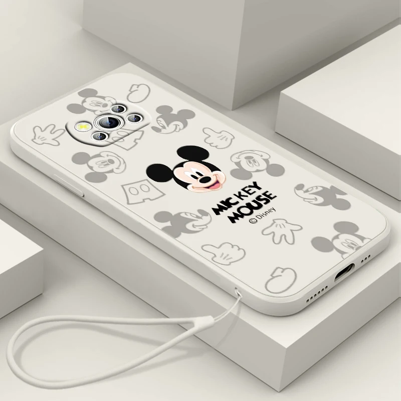 

Liquid Rope Cover Disney Mickey Minnie Comics Phone Case For Xiaomi Mi Poco M5s M5 X4 X3 M4 M3 F4 F3 GT Pro NFC 5G Soft Funda