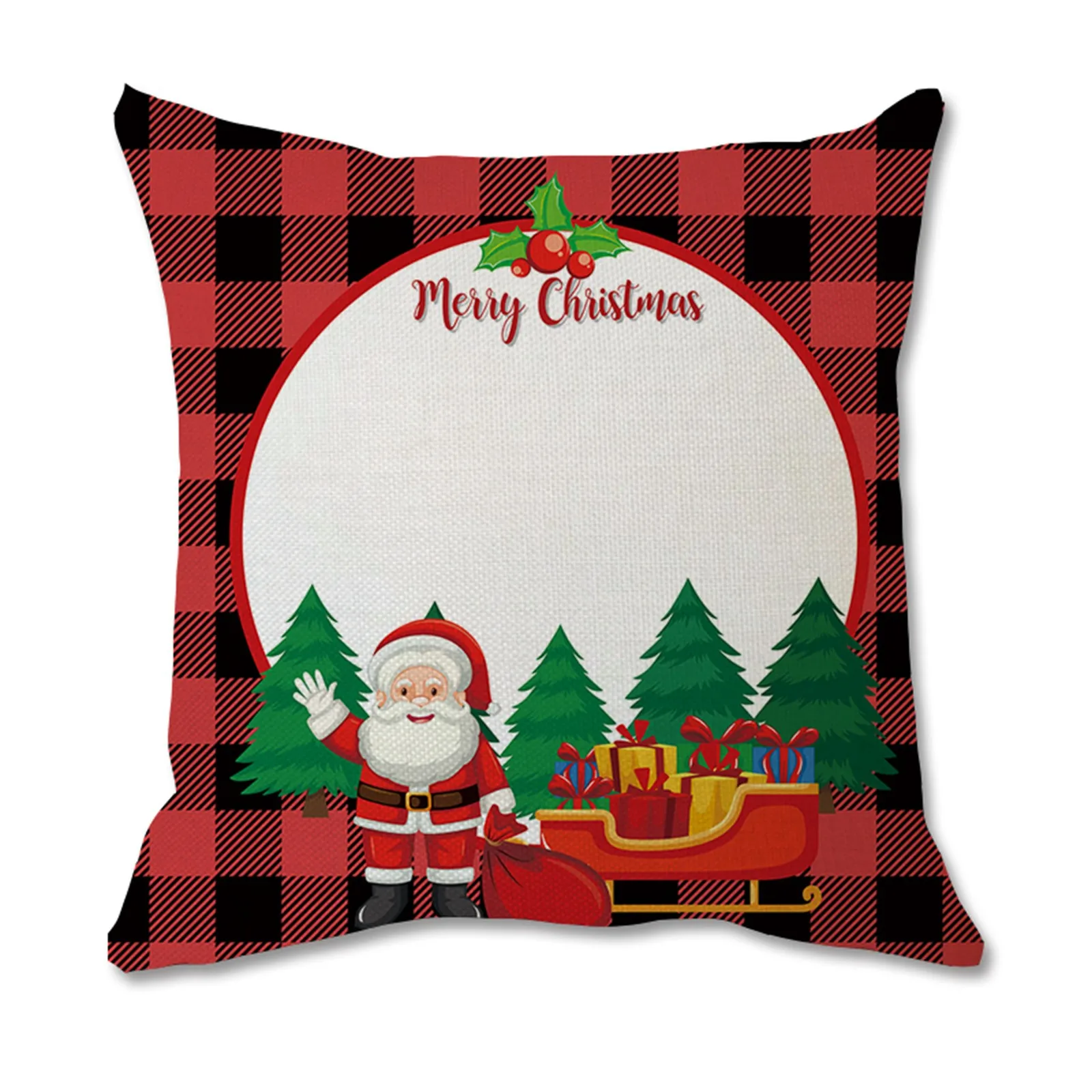 

Cooling Body Pillow Cover with Zipper Merry Christmas Printing Dyeing Sofa Bed Home Decor Pillow Holiday Pillow Covers Pillow I