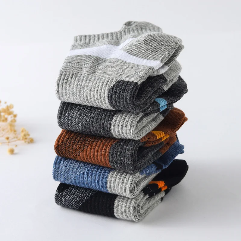 5Pairs/set Outdoor Sports Deodorant Basketball Running Football Socks Professional Sports Socks Casual Men's Socks Cotton
