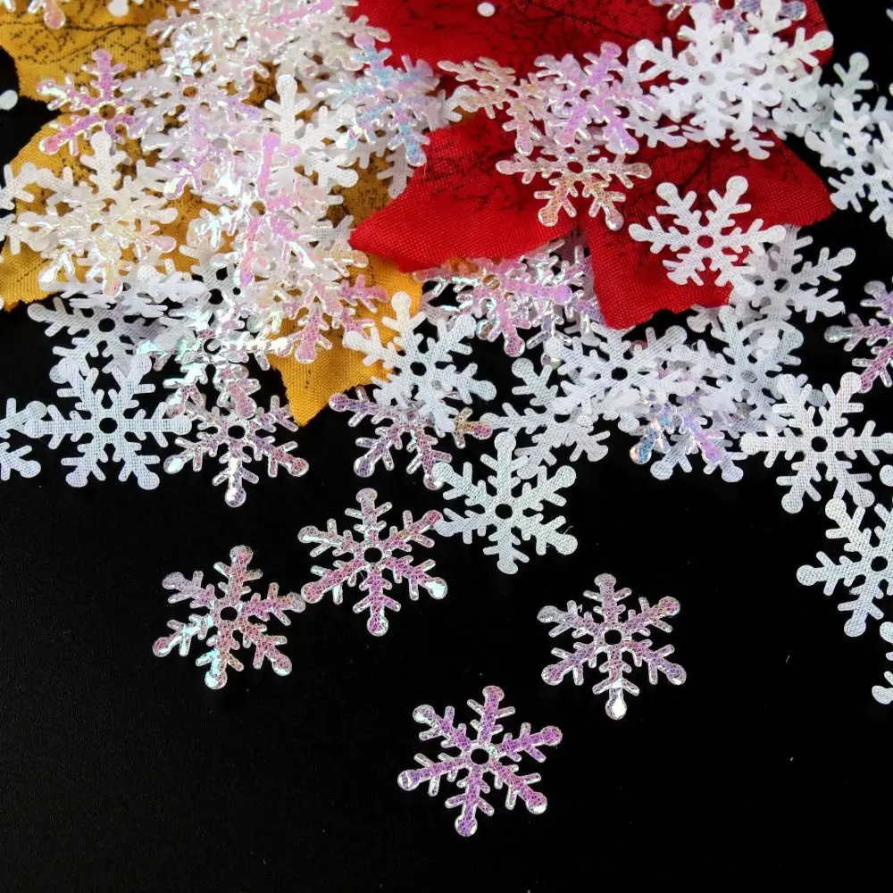 

Разноцветные Рождественские снежинки конфетти 1,5 см/2 см/3 см блестящие искусственные снежинки DIY снежинки Блестки для свадьбы