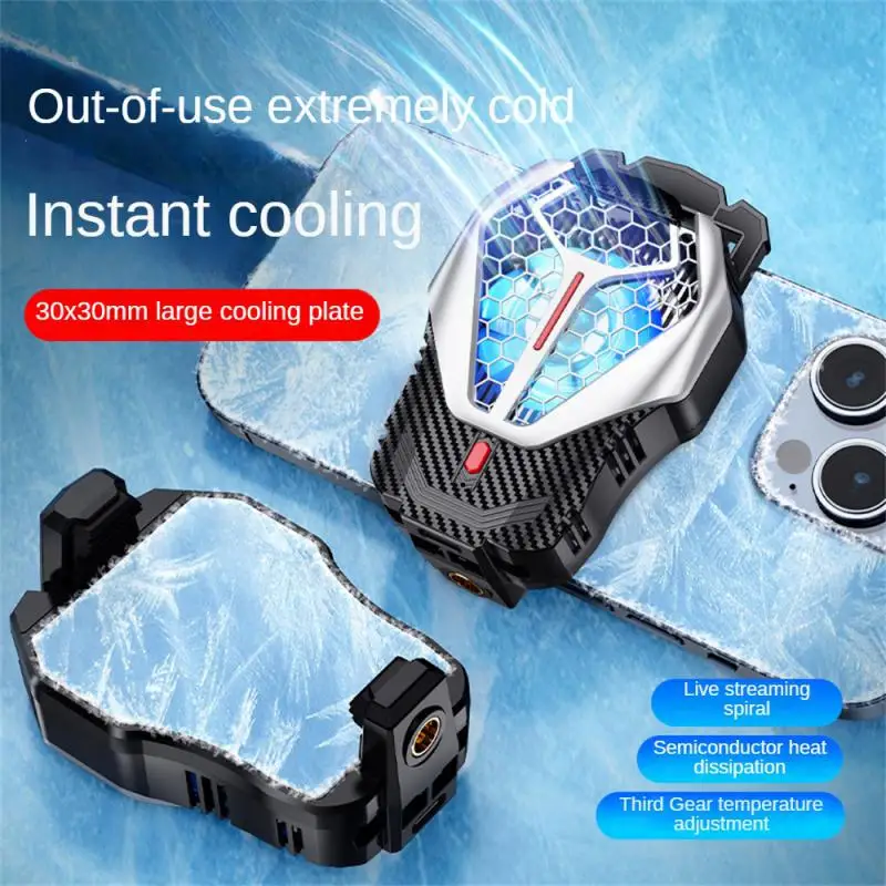 

RYRA Mobile Phone Cooler Semiconductor Cooling Fan Aviation Alloy Radiator For PUBG Cool Heat Sink Game Pad Phone Cooling Fan