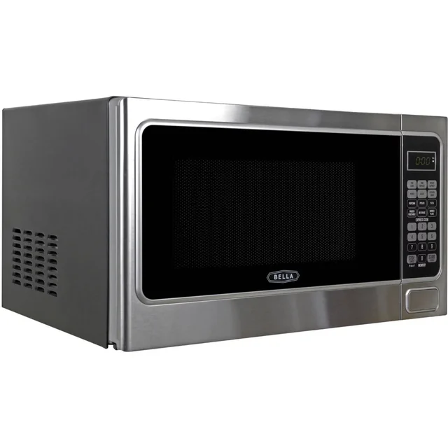 ZAOXI1.1 Cu. Ft 1000-Watt Family Sized Microwave Oven, Stainless Steel and Black 3