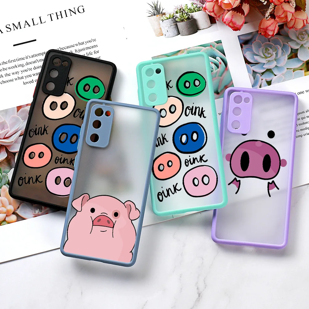 

A50 Case For Samsung S20 FE Case Cute Pig Funda Samsung A52 A32 A21S A12 A51 A31 A30 A70 A71 A72 M31 A22 A13 A03 S21 Ultra Cover