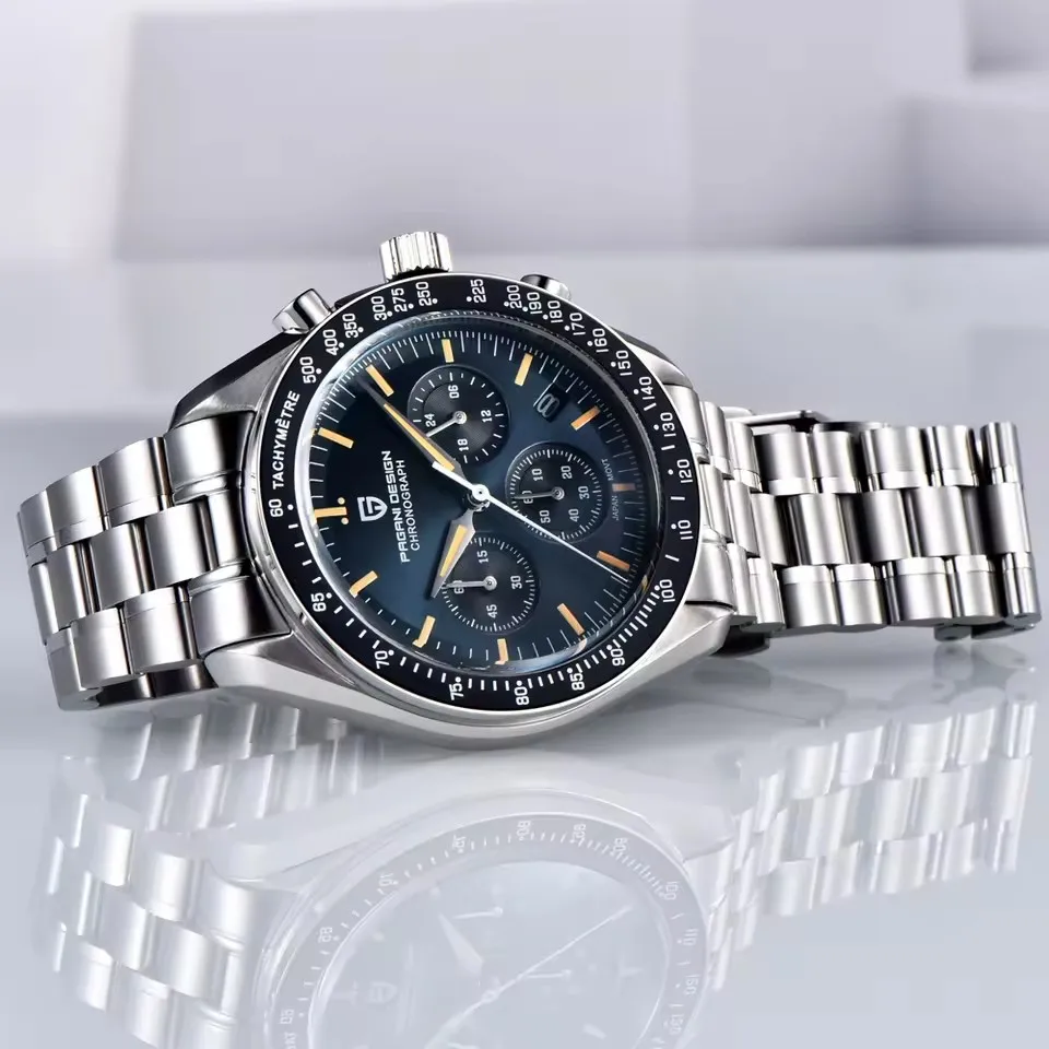 Фото PAGANI DESIGN Новый автоматический хронограф с датой и скоростью Tribute to CK2998 Moon Watch AR Сапфировые наручные часы Роскошные кварцевые часы в стиле ретро №3