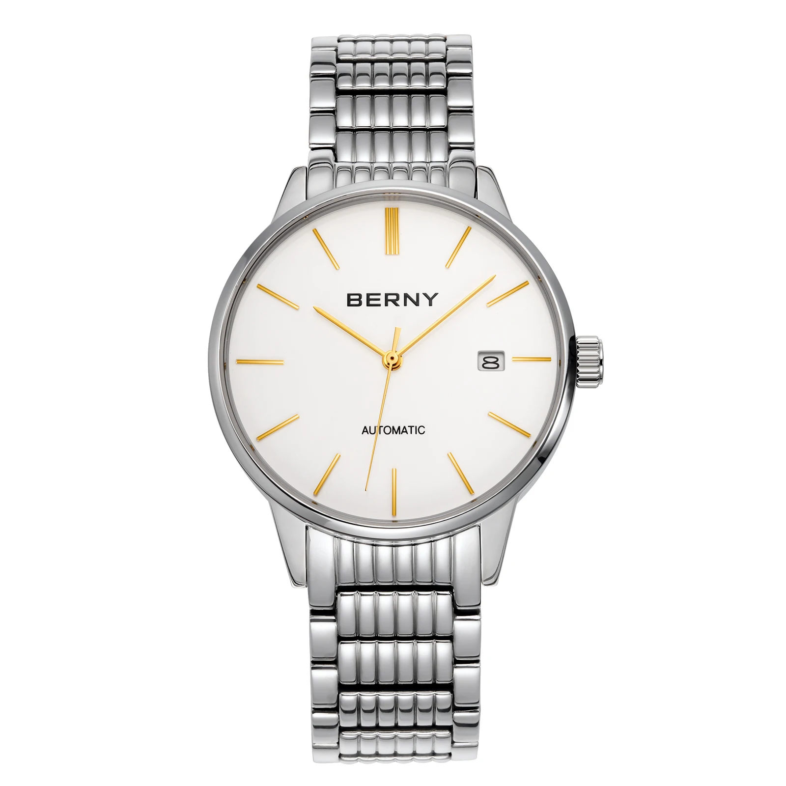 

BERNY 5ATM Automatic Watch for Men Mechanical Wristwatches Luxury Brand Male Clock Sapphire Stainless Steel 38mm Men's Watches