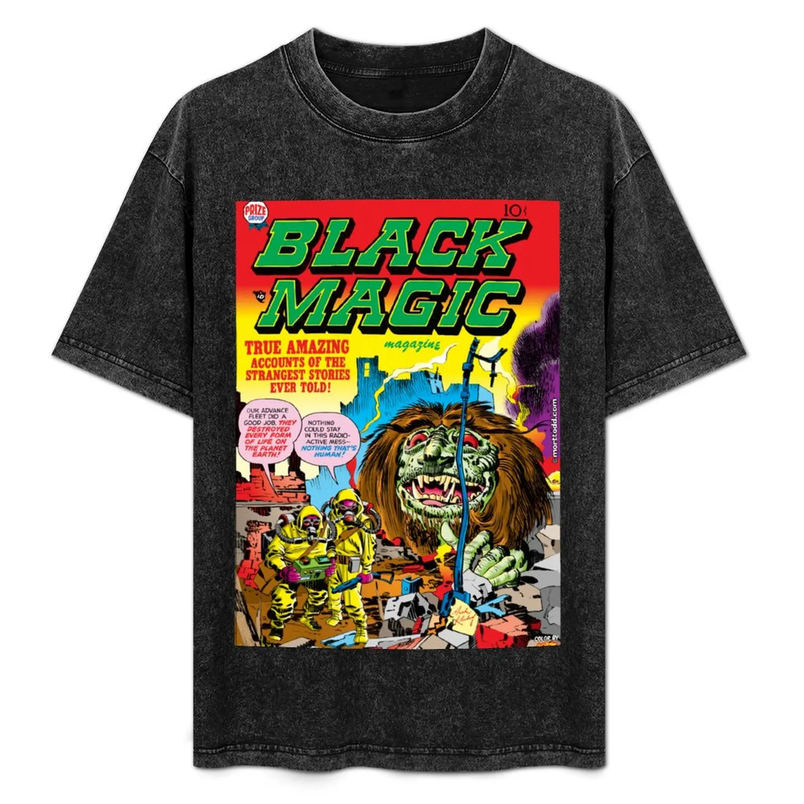 Футболка Black Magic Post-Apocalypse Horror от Джека Кирби милые топы мужские рубашки для
