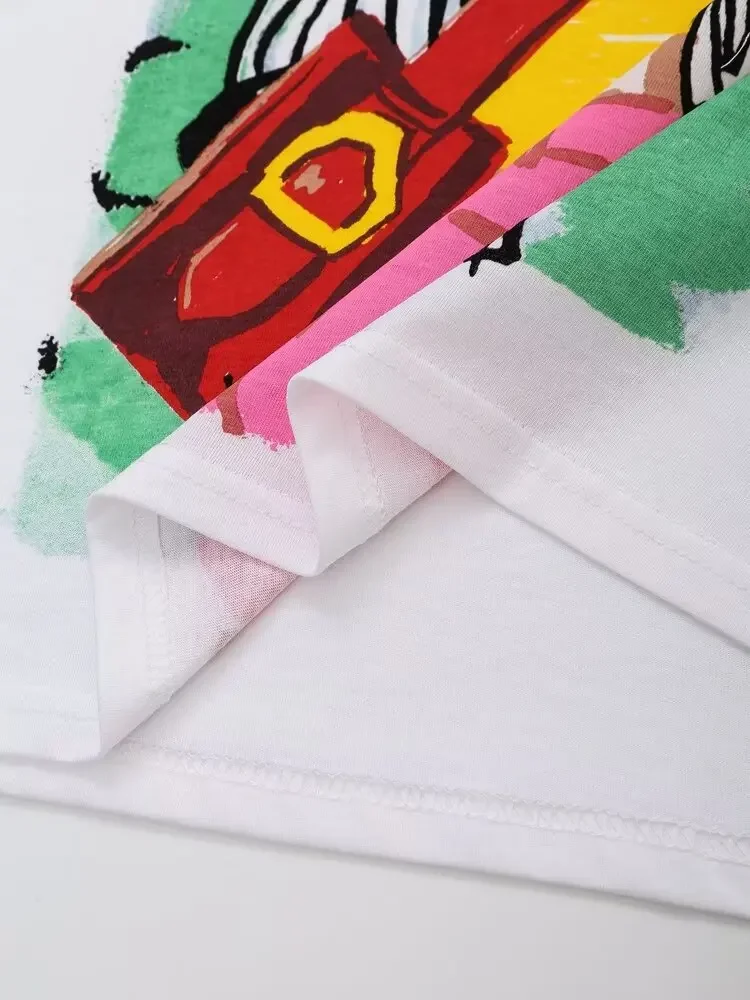 Футболка женская хлопковая с круглым вырезом и коротким рукавом