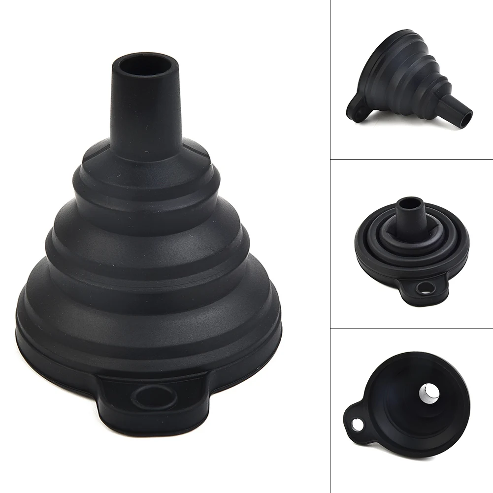 

Car Silicone Funnel Refuel Auto Funnel Oil Fuel Gasoline Petrol Diesel Fluid Change Fill Collapsible Car Filling Funnel