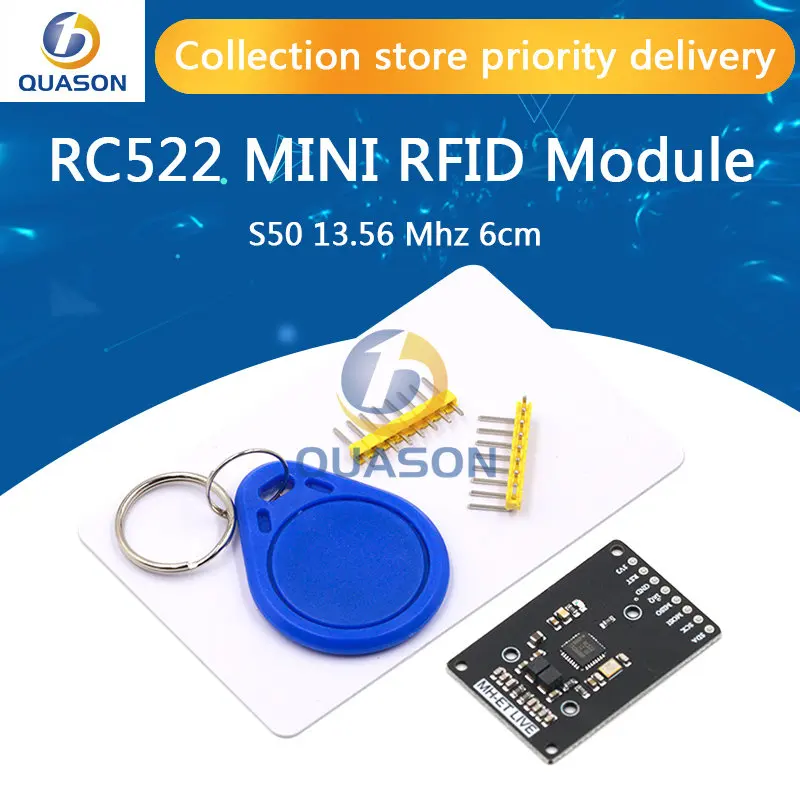 Мини RFID модуль RC522 наборы S50 13,56 МГц 6 см с бирками SPI запись и чтение для arduino uno 2560 Мини RFID модуль RC522 наборы S50 13,56 МГц 6 см с бирками SPI запись и чтение для arduino uno 2560