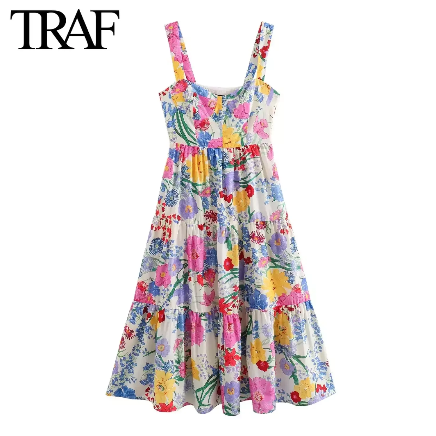 Платье летнее Плиссированное на молнии, с открытой спиной, без рукавов ...