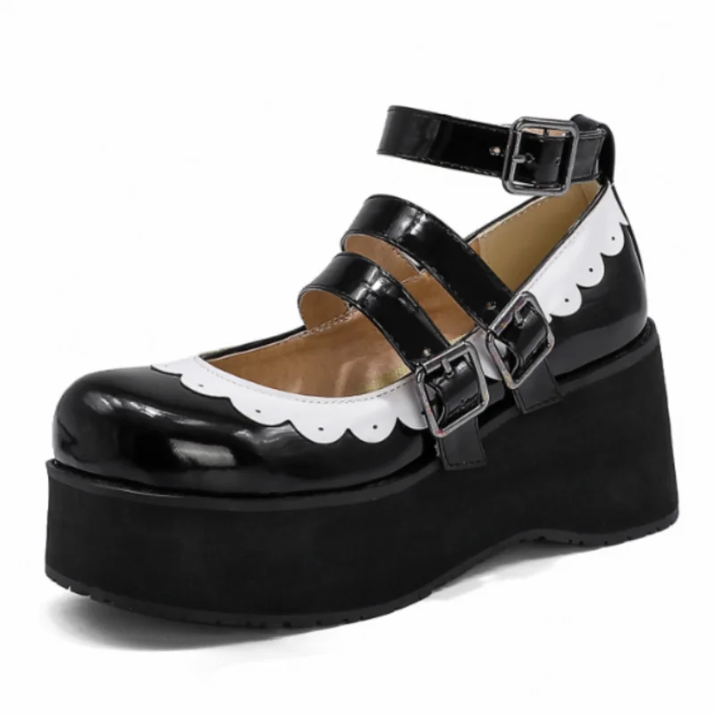 

Women's Platform Shoes Lolita Belt Buckle Women's Shoes Lolita Style Gothic Cosplay Comfortable Wedges Mary Jane High Heels