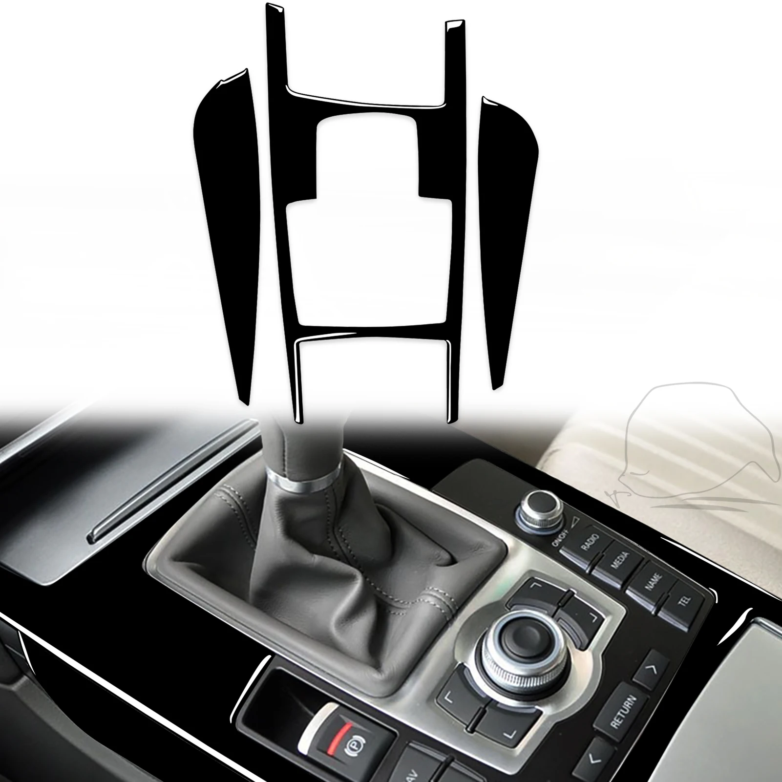 

Для Audi A6 2005 2006 2007 2008 2009 2010 2011 переключение передач Панель чашки воды декоративная крышка отделка стикер автомобильные аксессуары ABS