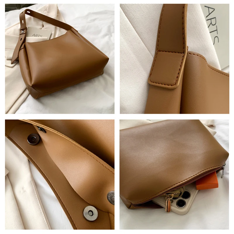 Fashion Leather Tote Bag for Women 2023 Tend Female Simple Large High Capacity Shoulder Side Bag Designer Handbags and Purses