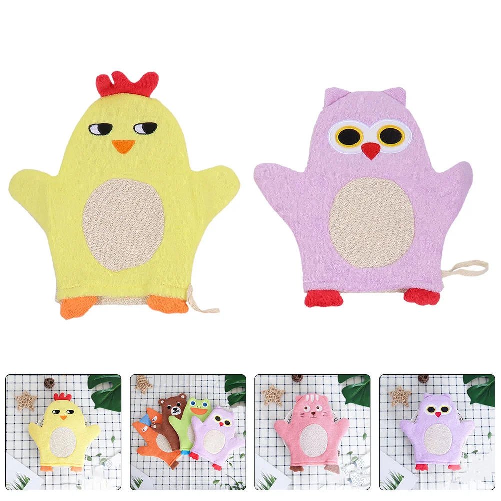 2 шт. банные перчатки для душа малышей детские варежки с мультяшными животными