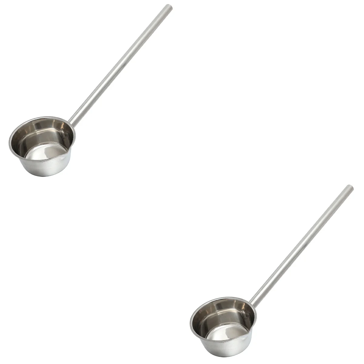 

2pcs Sturdy Stainless Steel Watering Spoon Widely- Water Ladle Long Handle Water Scoop