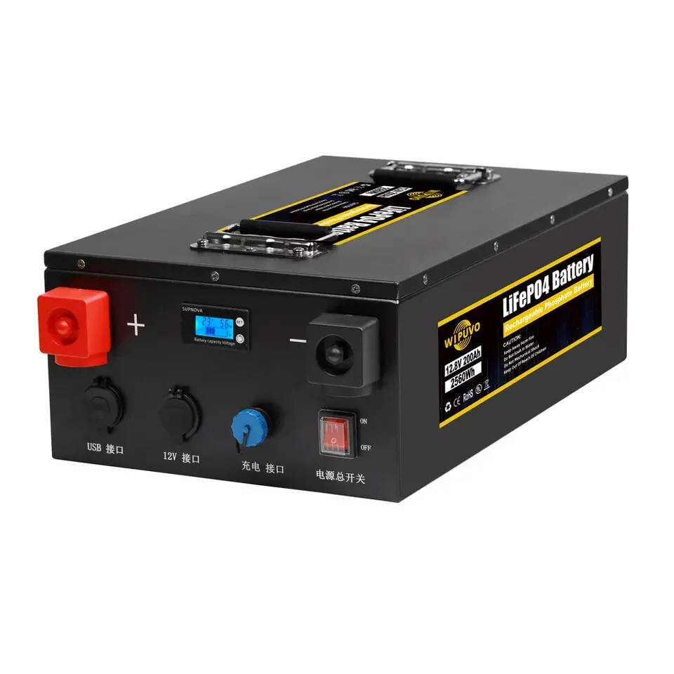 

Ready to ship 12.8v 200ah outdoor camping lifepo4 battery pack Deep 6000 cycles IP56 12.8v lifepo4 battery