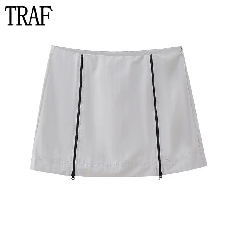 

Женская мини-юбка на молнии, со средней посадкой