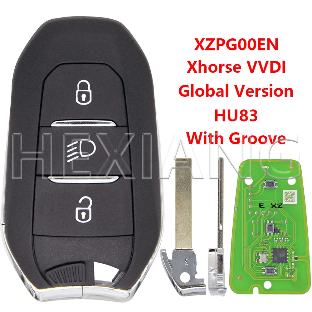 HE XZPG00EN глобальная версия VVDI Xhorse специальный стиль автомобильный пульт дистанционного управления пустой ключ автомобильный дистанционный ключ HU83/VA2 для Peugeot Citroen DS
