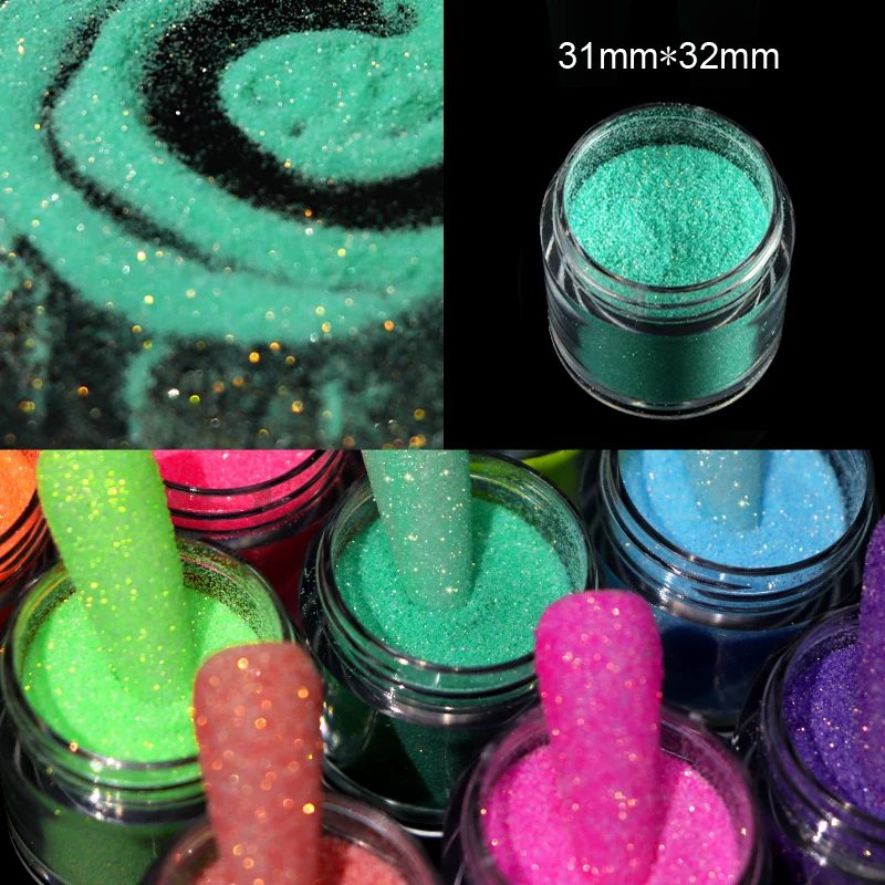 Радужный сахарный порошок, градиентный хромированный неоновый блеск для ногтей, пигментная Пыль для украшения ногтей, летний французский гель, товары для маникюра
