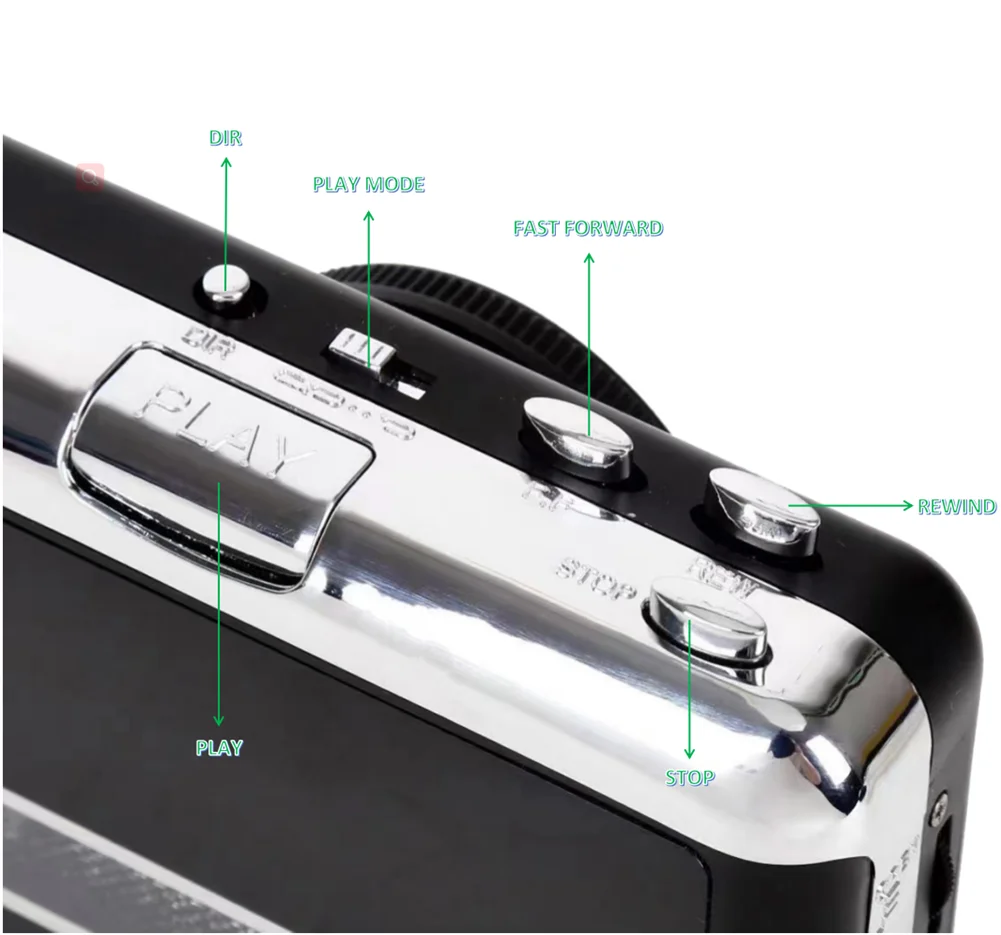 Модернизированный кассетный плеер с внешним динамиком кассета в MP3