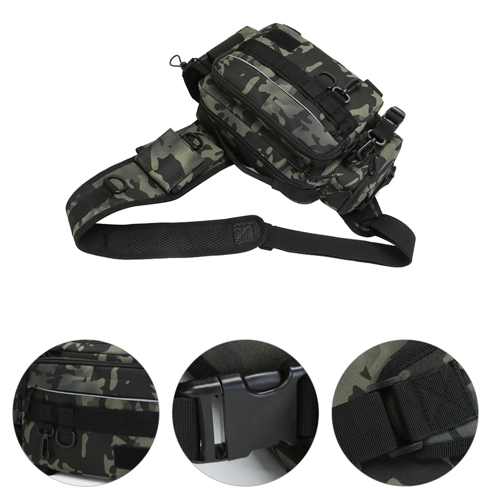 

Outdoor Fishing Tackle Bag Multifunctional Waist Pack Nylon Cross-body Pouch