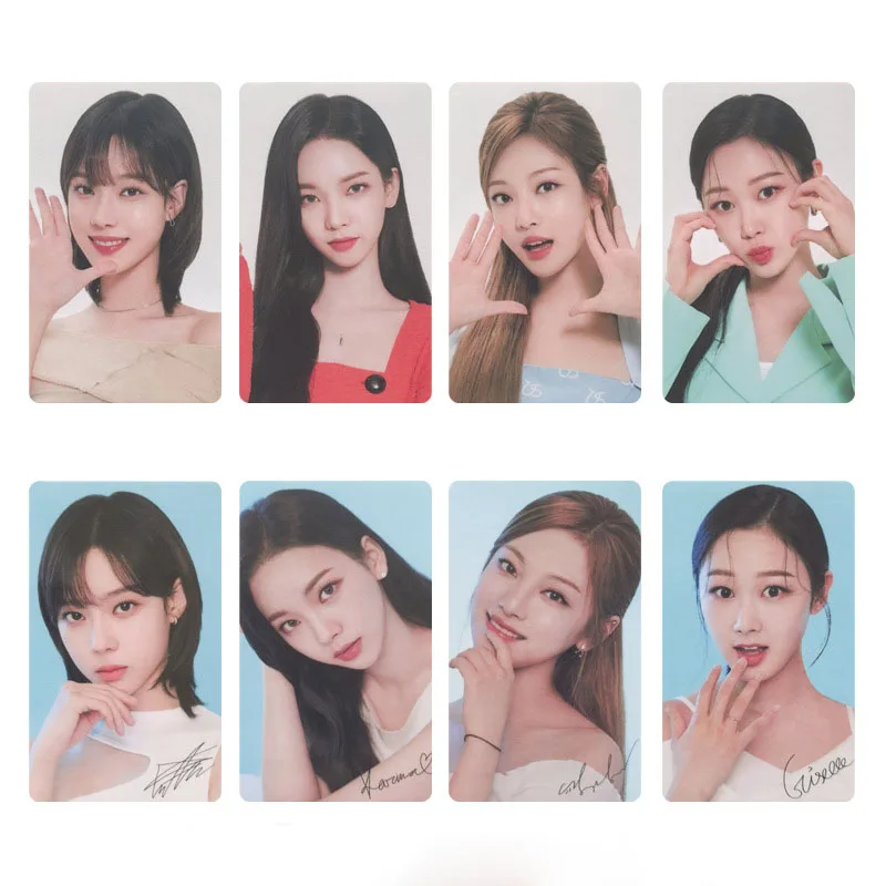 

8Pcs/Set Kpop Aespa Postcard New Album Lomo Card Photo Print Cards Korean Fashion Poster Picture Fans Gifts Collection Wholesale