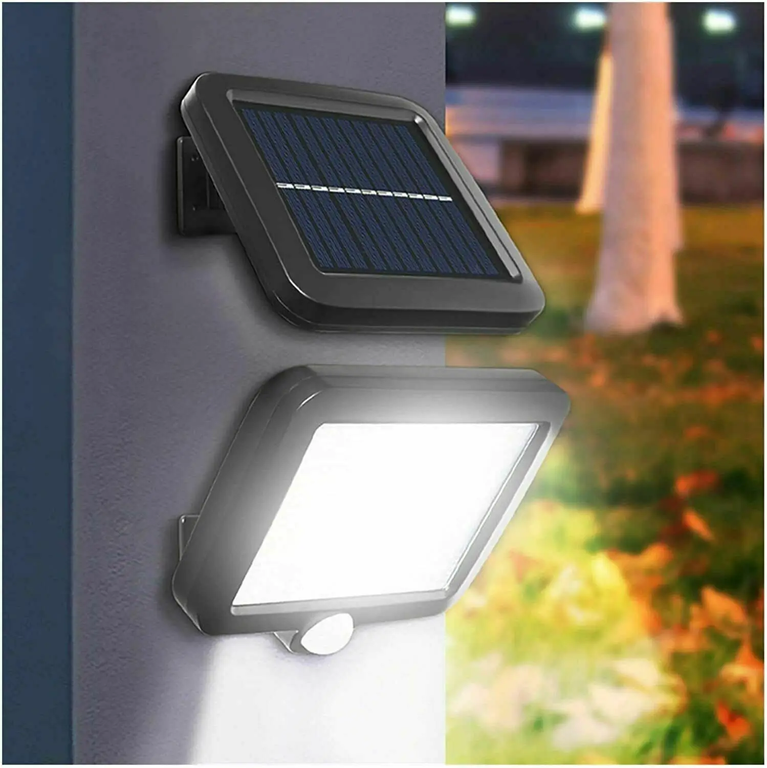 

160LED Solar Split Wall Light 120 ° Sensor Angle Outdoor Courtyard Human Body Induction Wall Light 2400 MAH Garden Solar Light