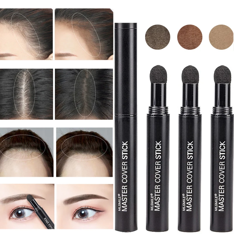 

Waterproof Hair Shadow Powder Makeup Hairline Dye Contour Stick Hair Root Edge Cover Natural Hairline Eyebrow Filling Pen 1PCS
