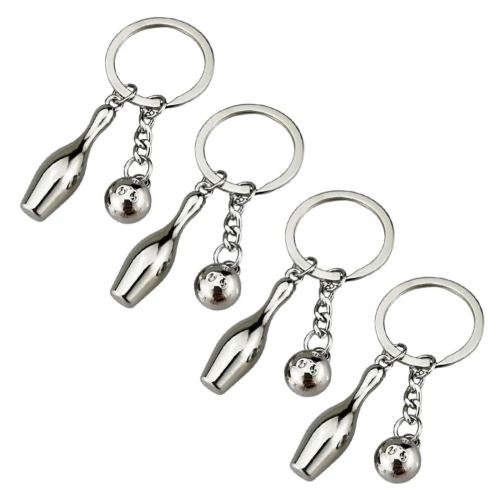 

Bowling Keychain Sports Key Pendant Pin Party Baseball Football Gift Mini Hanging Keychains Metal Pendants Chain Favors Bulk