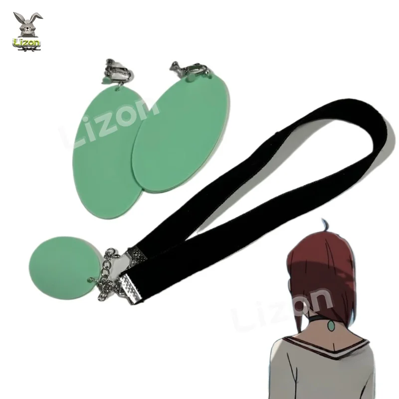 Серьги Ayase Momo Dandadan синие длинные серьги для косплея клипсы реквизит костюма