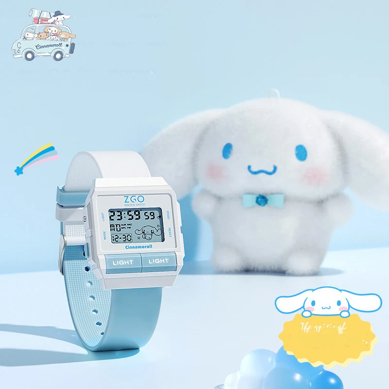 

Kawaii Sanrio Watch Kuromi Cinnamoroll Anime Cute Student Simplicity Waterproof Movement Electronic Watch Toys For Girls