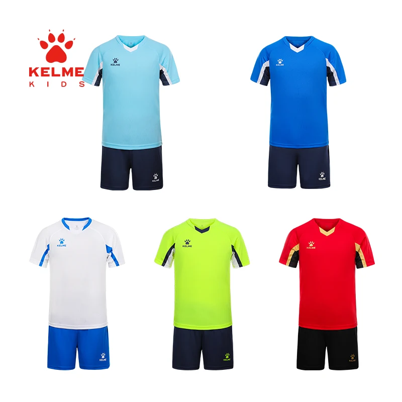Детский футбольный костюм KELME 8251ZB3002 для мальчиков с короткими рукавами, форма для мячей, для учеников начальной школы